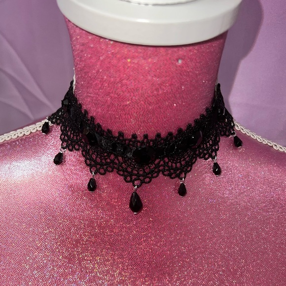 emo/goth lolita lace choker - Picture 4 of 5
